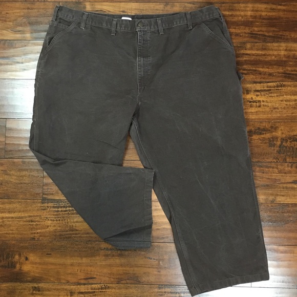 Carhartt Pants Carhartt Brown Work Pants Flat Front B1 Dkb 5x30